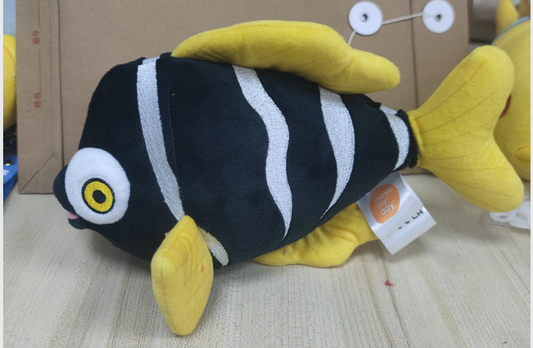 black fish Stuffed Animal Plush - 25cm Cute black fish Toy, Soft Anime Kawaii Gifts for Boys and Girls