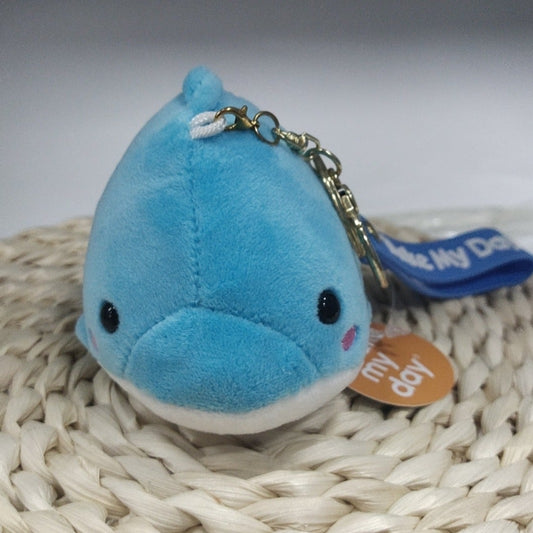 blue dolphin pendant,Stuffed Animal Plush - 11cm Cute dolphin Toy, Soft Anime Kawaii Gifts for Boys and Girls